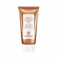 Sisley Super Soin Self Tanning Hydrating Body Skin Care samoopalovac tlov mlko s aplikan rukavic 150 ml